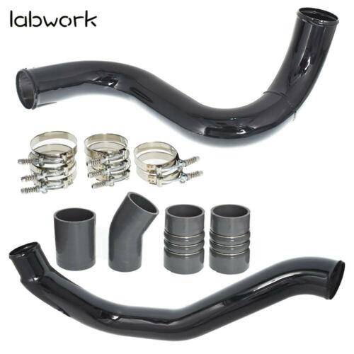 Black For 2003-2007 Ford 6.0L Powerstroke Turbo Intercooler Pipe and Boot Kit Lab Work Auto