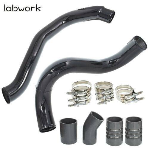 Black For 2003-2007 Ford 6.0L Powerstroke Turbo Intercooler Pipe and Boot Kit Lab Work Auto