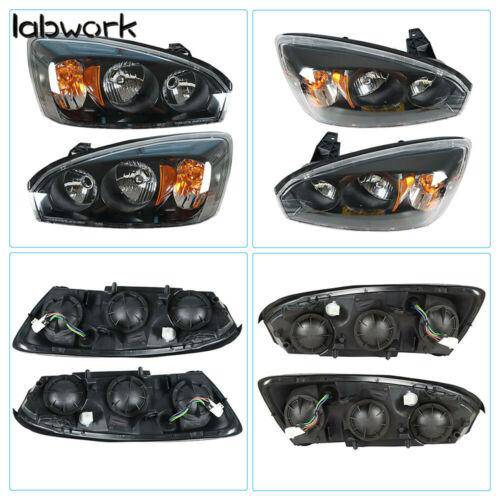 Black Housing Headlights For 2004-2008 Chevy Malibu Halogen Headlamps Right&Left Lab Work Auto