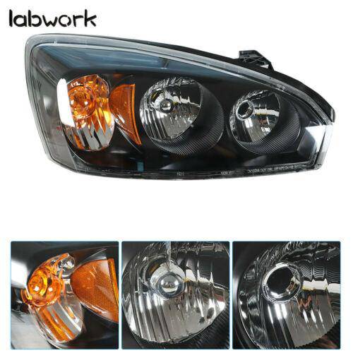 Black Housing Headlights For 2004-2008 Chevy Malibu Halogen Headlamps Right&Left Lab Work Auto