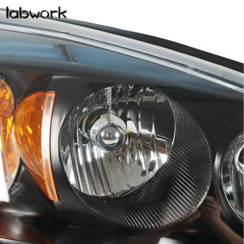 Black Housing Headlights For 2004-2008 Chevy Malibu Halogen Headlamps Right&Left Lab Work Auto