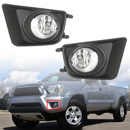 Bumper Fog Lights Driving Lamps Pair Left and Right For 2012-2015 Toyota Tacoma Lab Work Auto