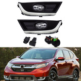 Bumper Fog Lights Driving Left+Right For Chrome Trim 2017-2018 Honda CRV CR-V