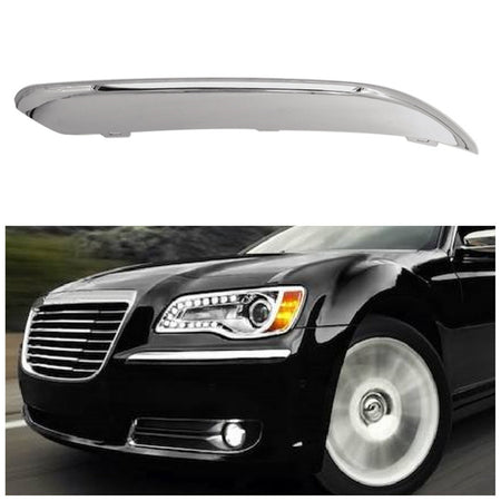 Bumper Trim For 2005-2010 5.7L Chrysler 300 Mdls Front LH Bumper Strip Plastic Lab Work Auto