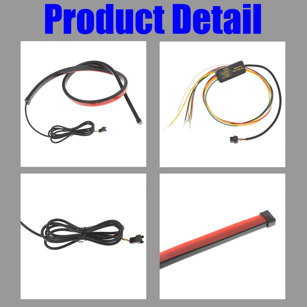 Car LED Rear 3rd Stop Brake Strip Light Signal Lamp Driving Warning Turn 40 inch Lab Work Auto