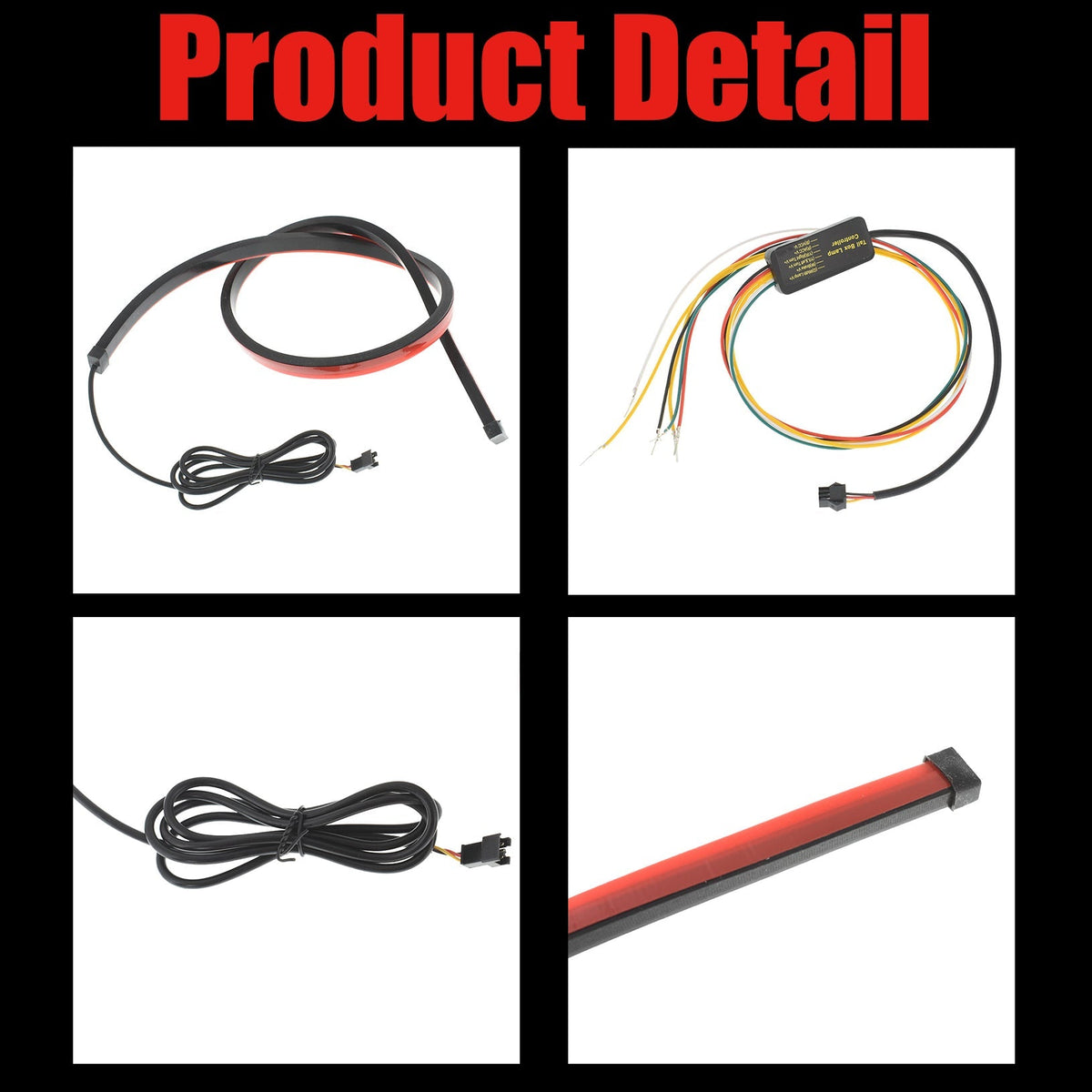 Car LED Rear 3rd Stop Brake Strip Light Signal Lamp Driving Warning Turn 40 inch Lab Work Auto