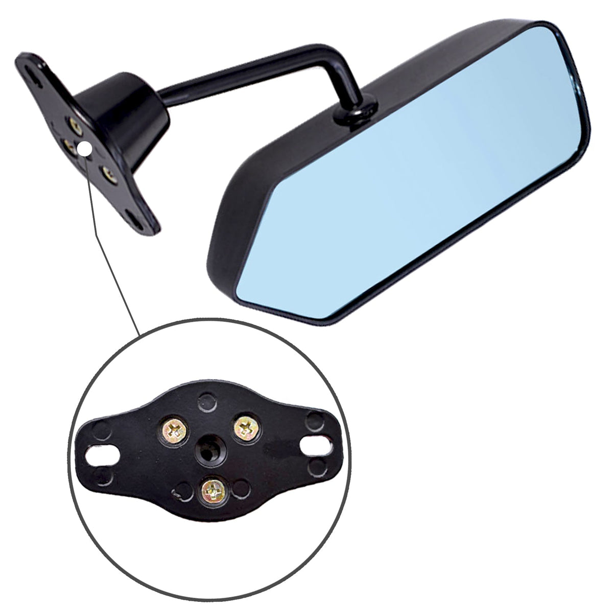 Car Racing Rearview Side Wing Mirrors Convex Glass X 2  Black Universal F1 Style Lab Work Auto