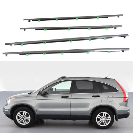 Car Window Moulding Chrome Trim Weatherstrips Seal Belt For Honda CR-V CRV 07-11 Lab Work Auto