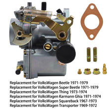 Load image into Gallery viewer, Carb Carburetor For VW 34 PICT-3 12V Electric Choke 1600CC 113129031K Lab Work Auto