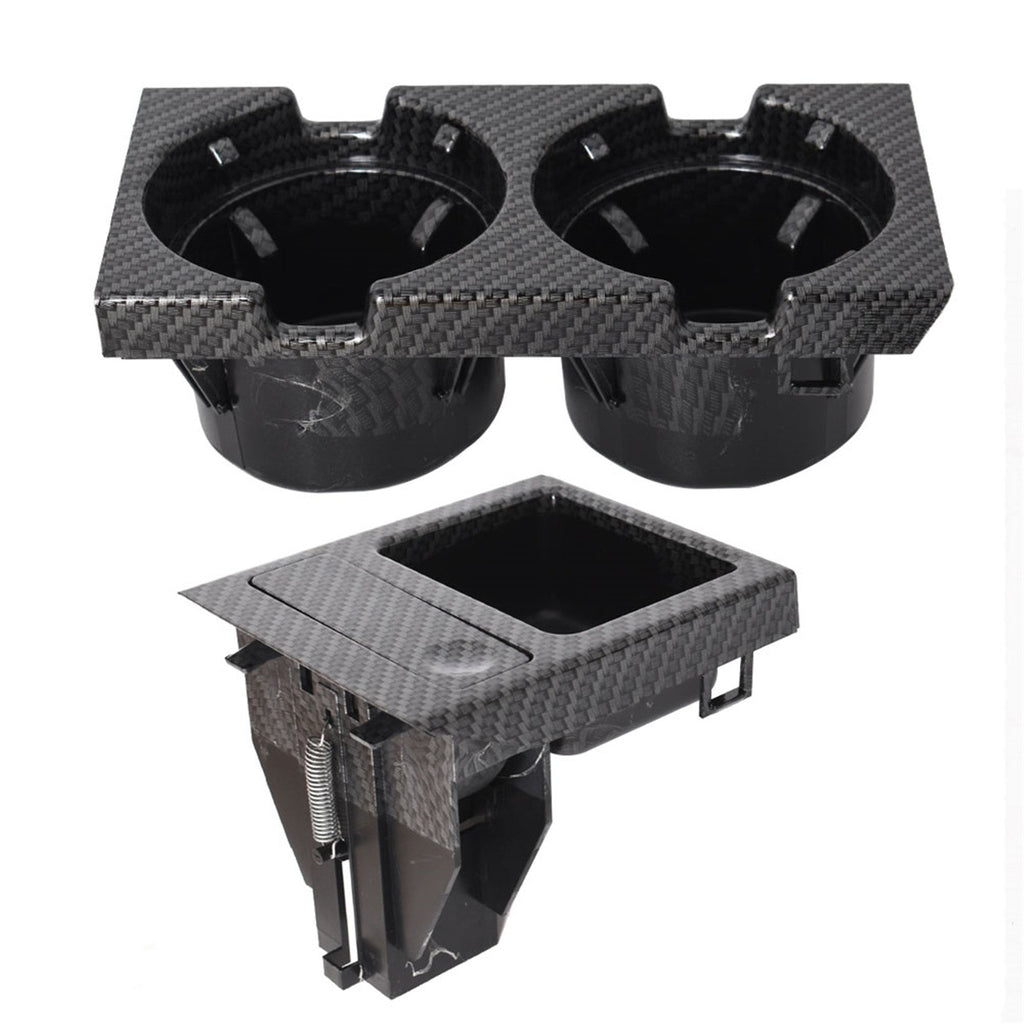 Carbon Fiber Center Console Drink Cup Holder Box Storage For BMW 3 E46 325i Lab Work Auto