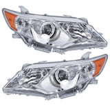 Clear Left+Right Projector Headlights Headlamps For 2012 2013 2014 Toyota Camry