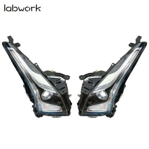 Clear Lens Halogen Projector Headlight Fit For 2013-2018 Cadillac ATS Right&Left Lab Work Auto