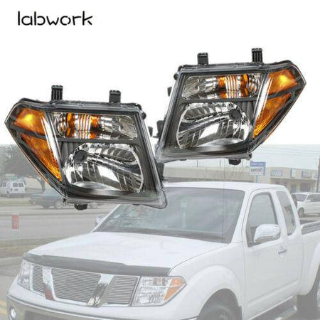 Clear Lens Headlight Black For 2005-07/08 Nissan Pathfinder/Frontier RH & LH Lab Work Auto