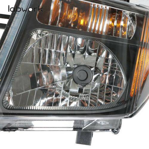 Clear Lens Headlight Black For 2005-07/08 Nissan Pathfinder/Frontier RH & LH Lab Work Auto