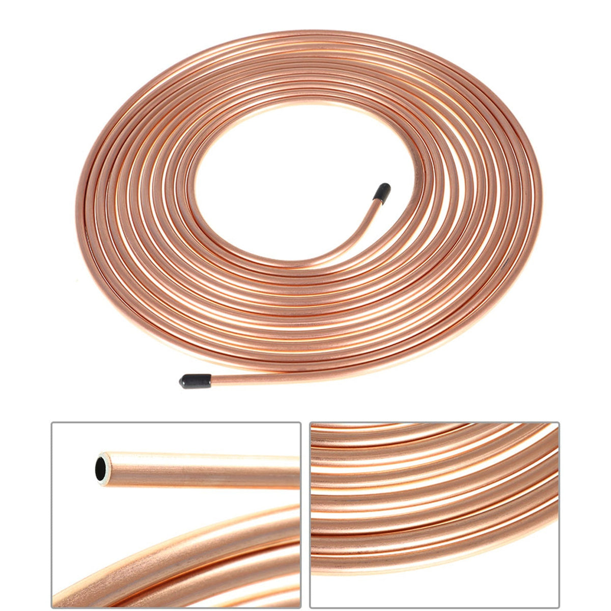 Copper Nickel Brake Line Tubing Kit 1/4 OD 25 Ft Coil Roll & 16 Fittings Lab Work Auto