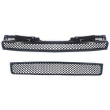 Front Bumper Grille For 2007-2014 Tahoe/Suburban/Avalanche Black Plastic Mesh