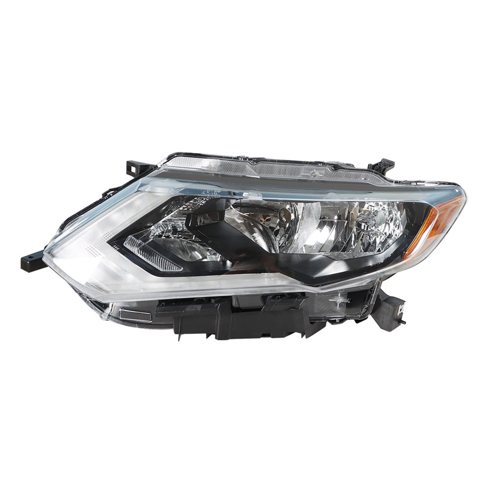 Driver Left Side Headlamp Fit For 2017-19 Nissan Rogue Chrome Halogen Headlight Lab Work Auto