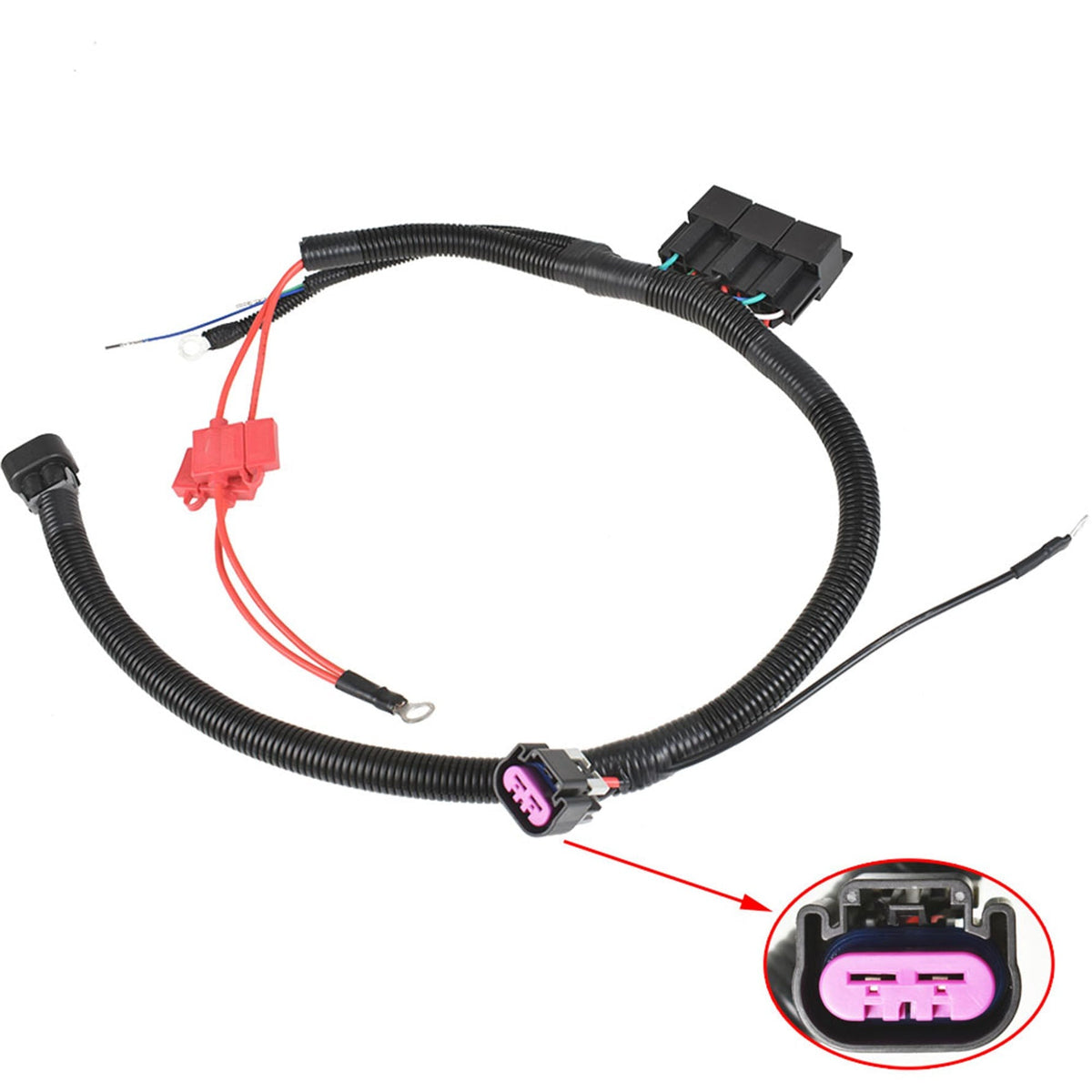 Dual Electric Fan Upgrade Wiring Harness 7L5533A226T For 1999–2006 ECU Control Lab Work Auto