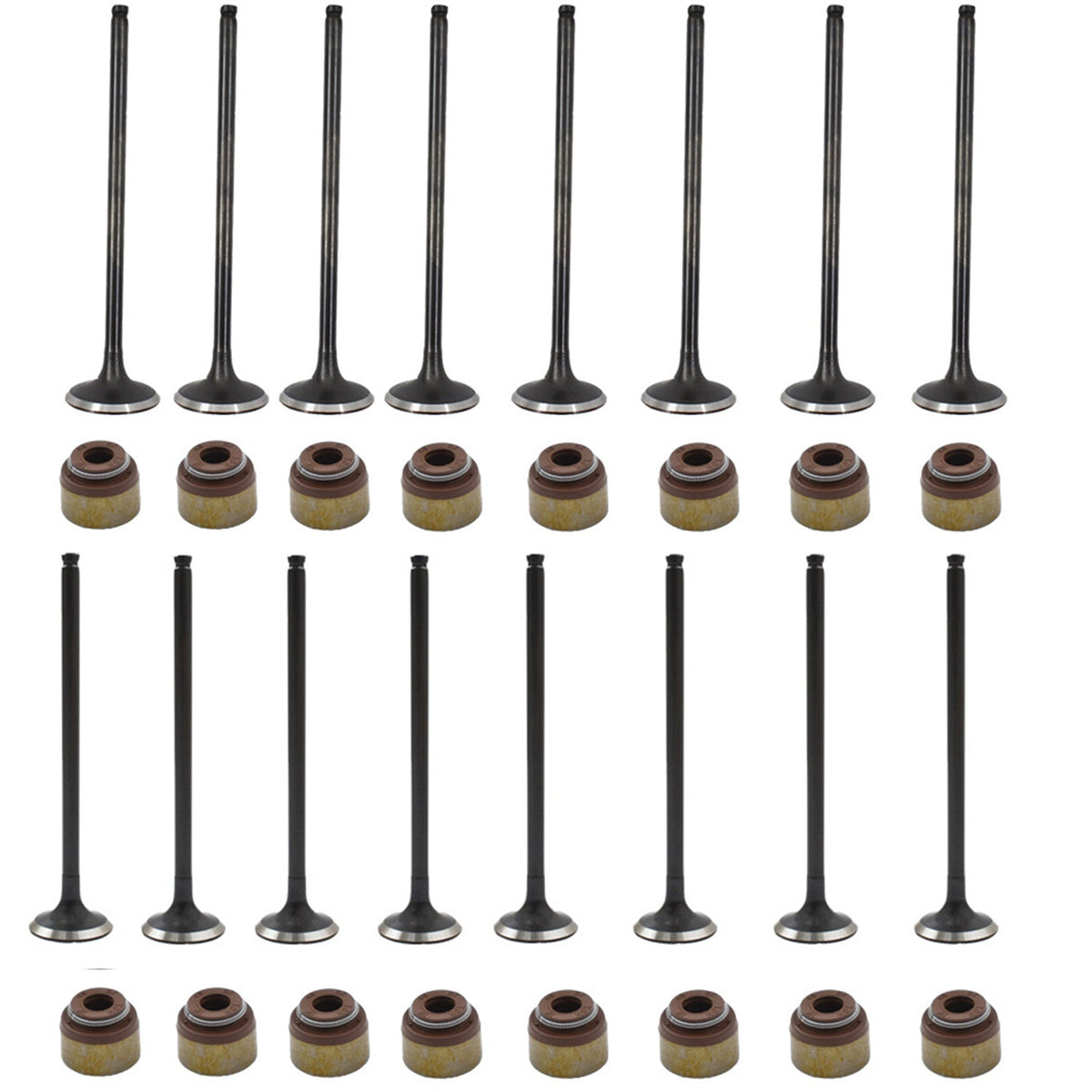 Exhaust and Intake Valves FIT For 92-05 Honda Civic del Sol 1.6L 1.7L SOHC D16Z6 Lab Work Auto