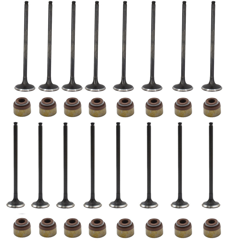 Exhaust and Intake Valves FIT For 92-05 Honda Civic del Sol 1.6L 1.7L SOHC D16Z6 Lab Work Auto