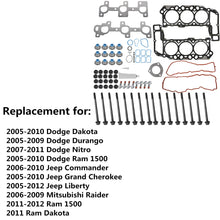 Load image into Gallery viewer, FOR 05-12 Dodge Durango Dakota Jeep Grand Cherokee 3.7 Head Gasket Bolts Set Lab Work Auto