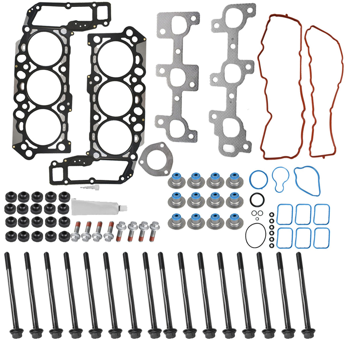 FOR 05-12 Dodge Durango Dakota Jeep Grand Cherokee 3.7 Head Gasket Bolts Set Lab Work Auto