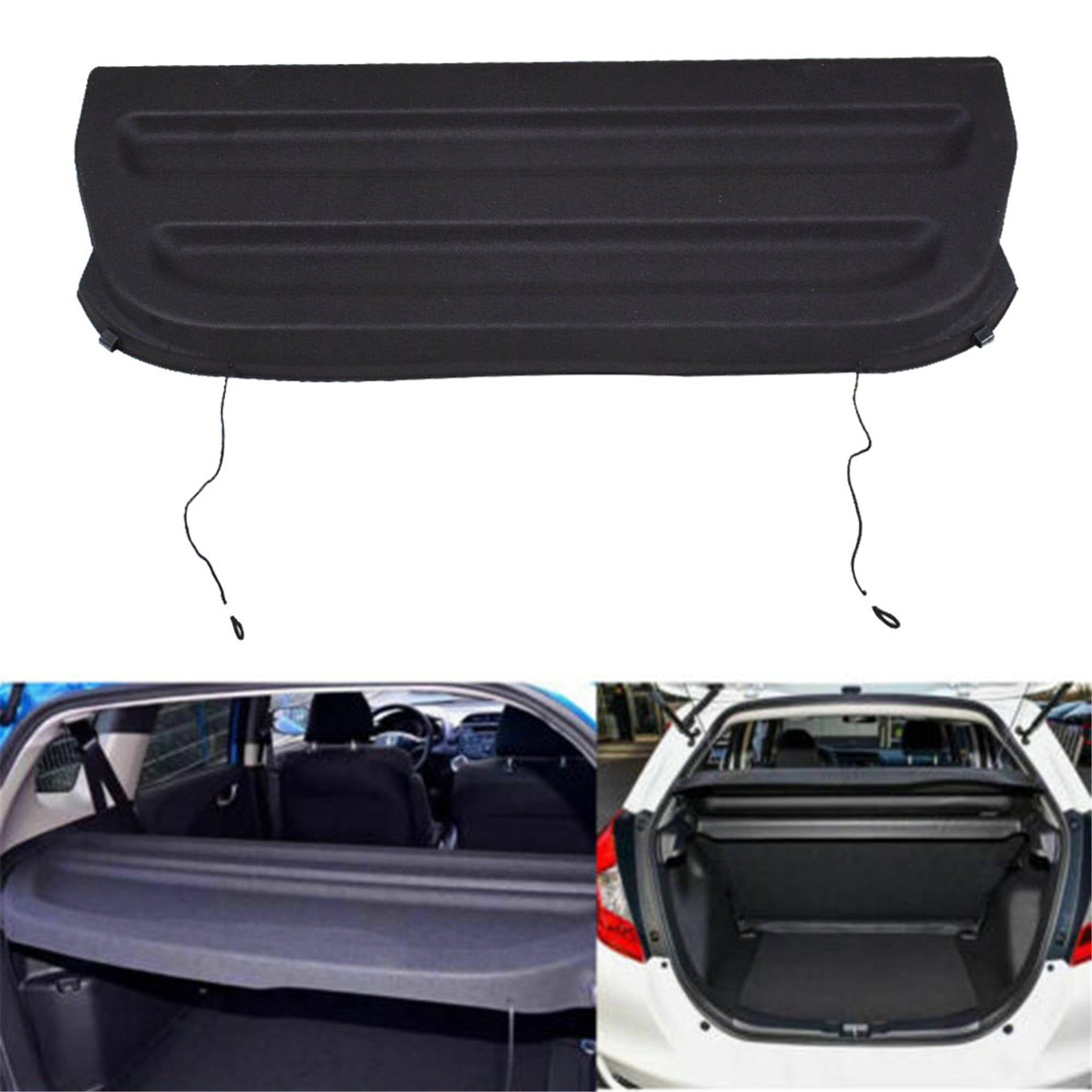 Fit For Honda Fit 15-19 Non-Retractable Cargo Cover Shield Shade Privacy Tonneau Lab Work Auto