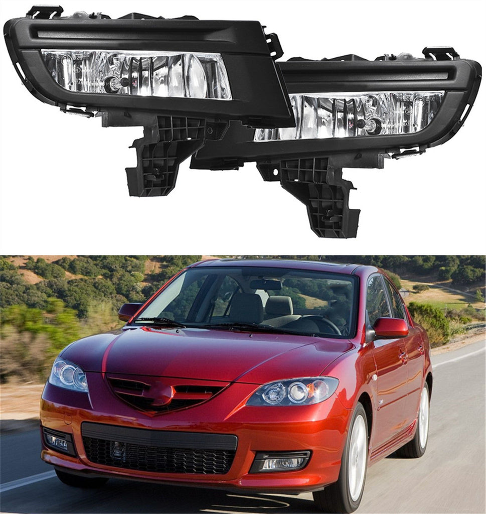 Fit for Mazda 3 Sedan 2008 2009 Viable Pair Front Left&Right Fog Lights Fog Lamp Lab Work Auto