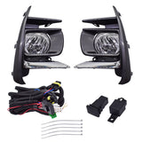 Fog Light Kit For 2018-2019 Toyota Sienna Switch Bulbs Bezel Wire Harness Black