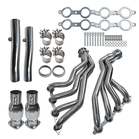 For 05-06 Pontiac GTO LS2 6.0L V8 Long Tube Stainless Header Manifold Exhaust Lab Work Auto