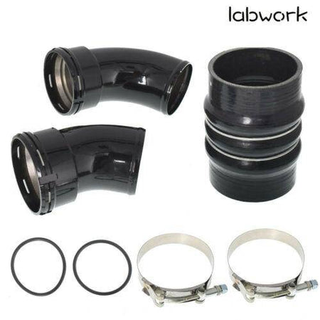 For 06-10 GM GMC Chevy Duramax LBZ LMM 6.6L Cold Side Intercooler Pipe & Boots Lab Work Auto