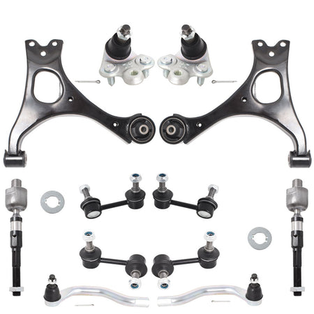 For 06-11 Honda Civic Control Arm Ball Joint Sway Bar TieRod Kit Non-Si Lab Work Auto