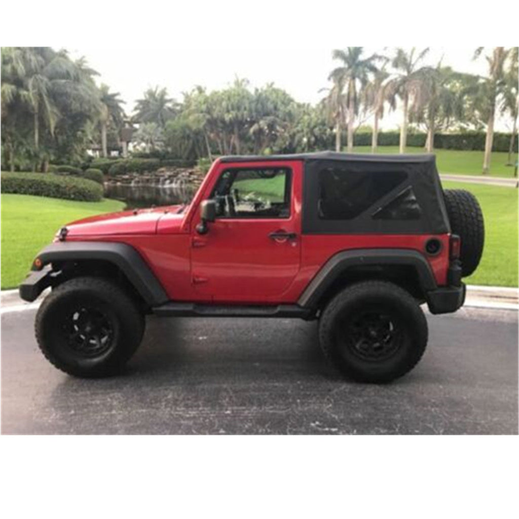 For 10-18 Jeep Wrangler 2 Door Premium Replacement Soft Top Tinted Windows Lab Work Auto