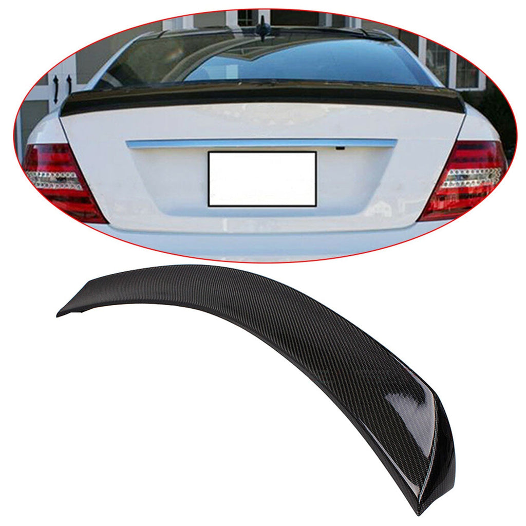 For 12-15 Mercedes Benz W204 C63 Amg 2 Door Highkick Trunk Spoiler Carbon Fiber Lab Work Auto