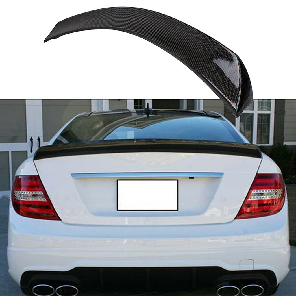 For 12-15 Mercedes Benz W204 C63 Amg 2 Door Highkick Trunk Spoiler Carbon Fiber Lab Work Auto