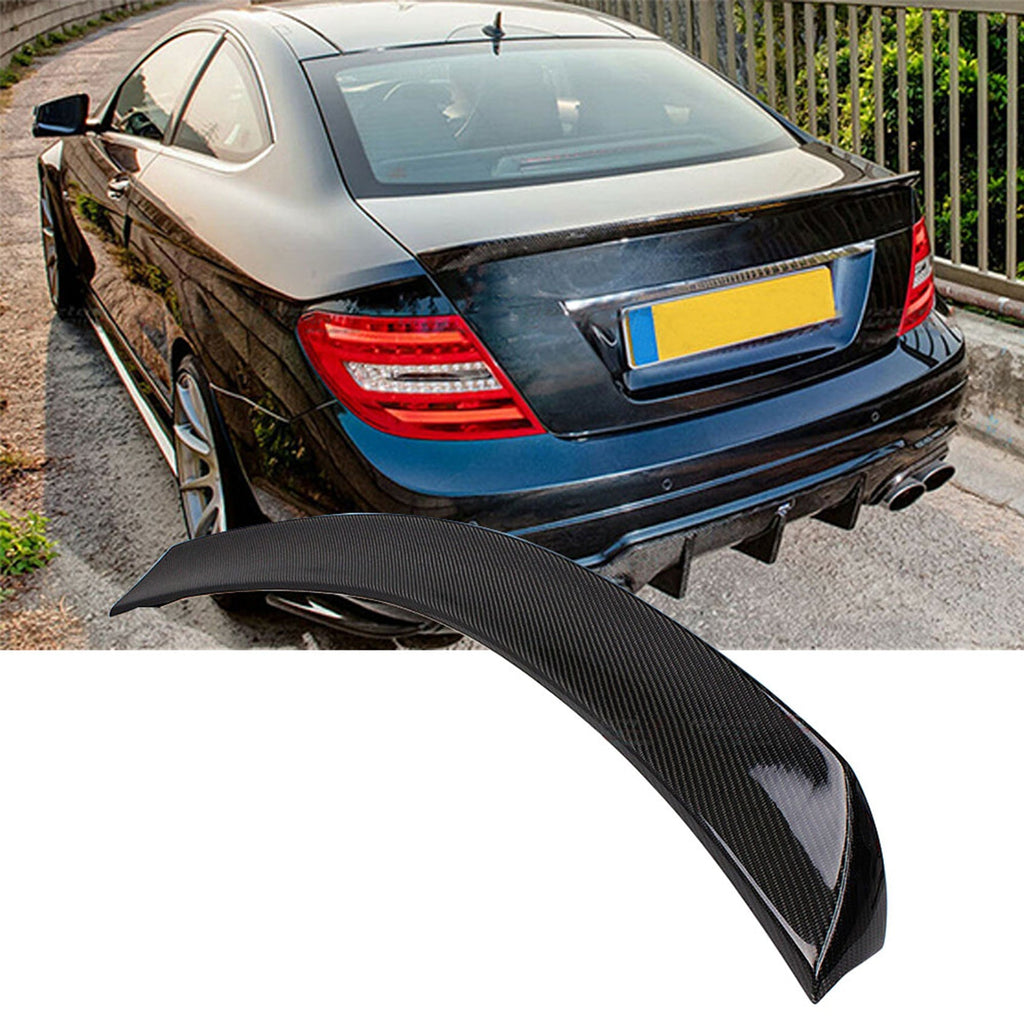 For 12-15 Mercedes Benz W204 C63 Amg 2 Door Highkick Trunk Spoiler Carbon Fiber Lab Work Auto