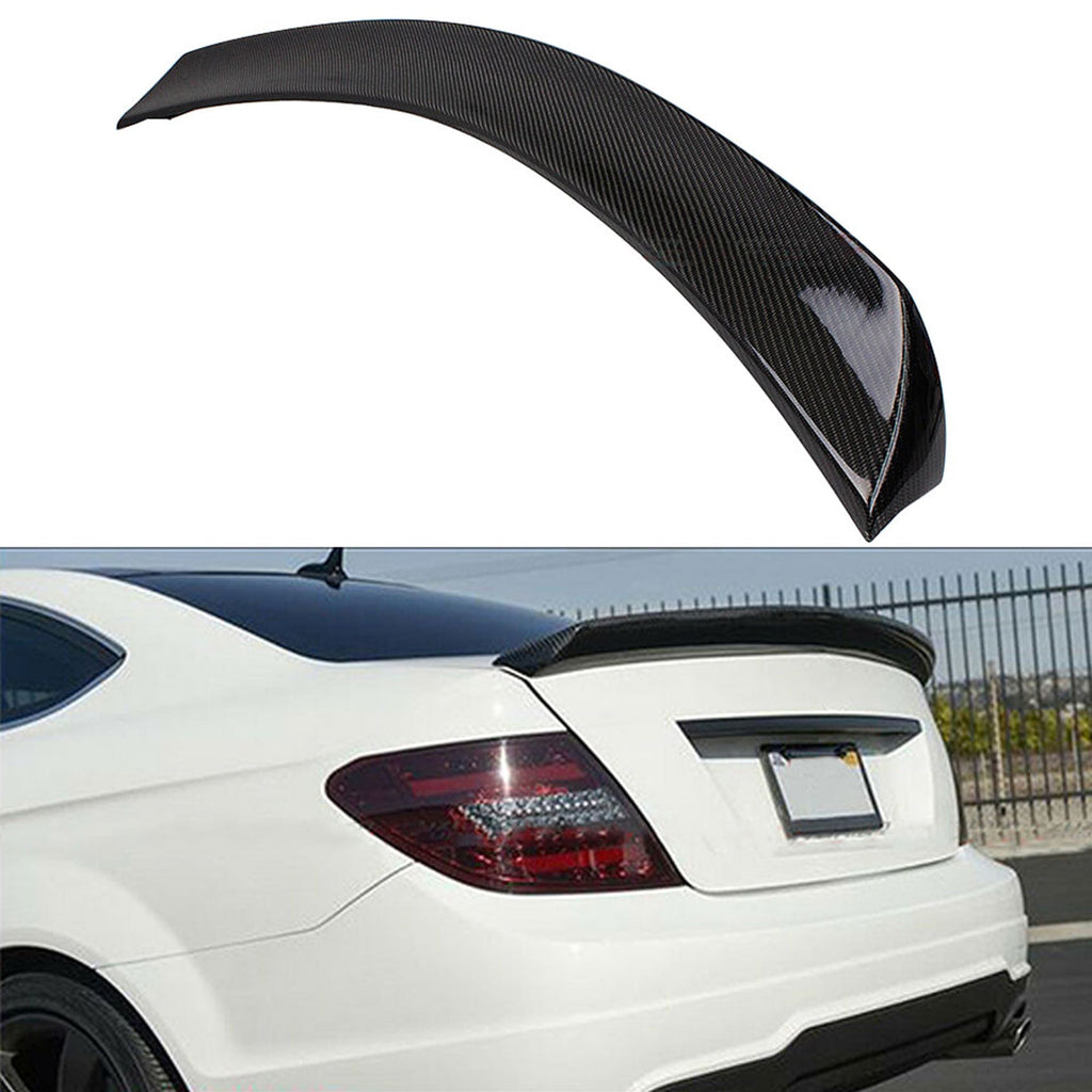 For 12-15 Mercedes Benz W204 C63 Amg 2 Door Highkick Trunk Spoiler Carbon Fiber Lab Work Auto