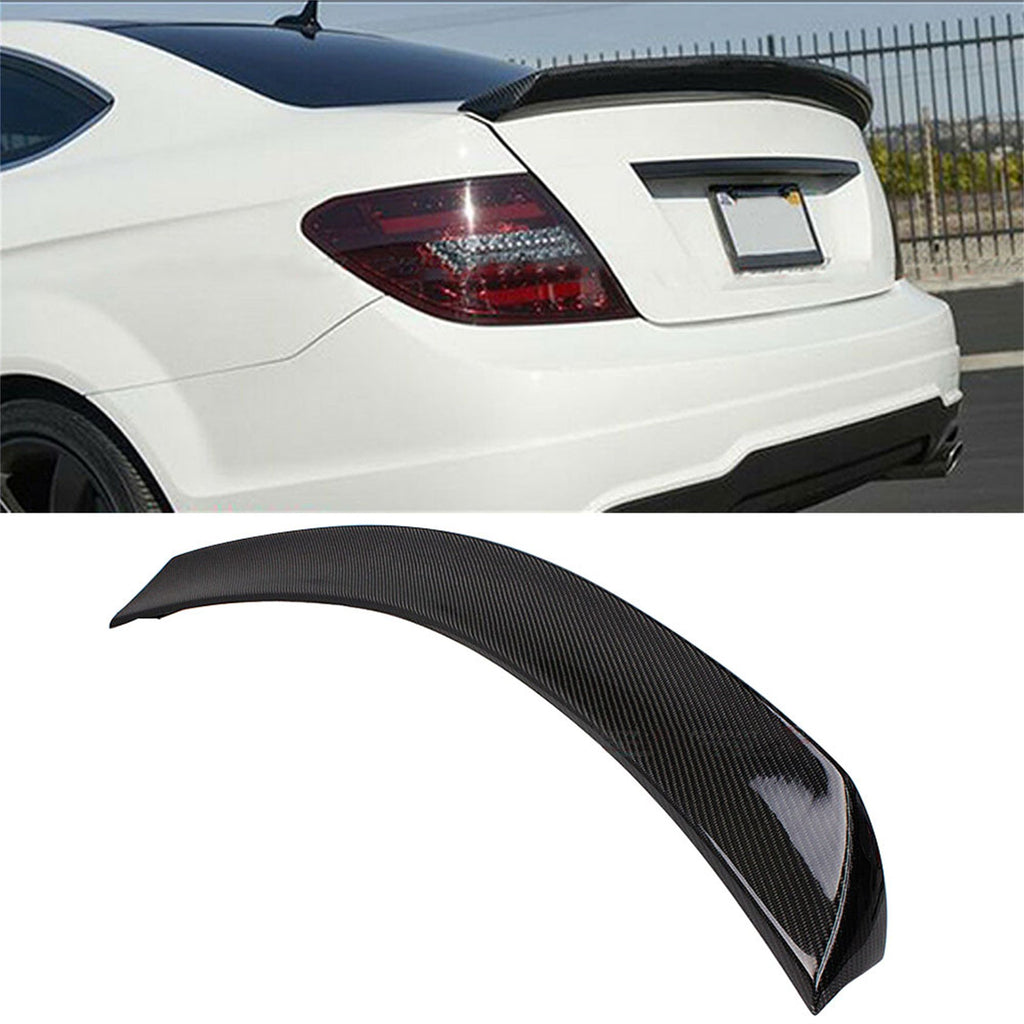 For 12-15 Mercedes Benz W204 C63 Amg 2 Door Highkick Trunk Spoiler Carbon Fiber Lab Work Auto