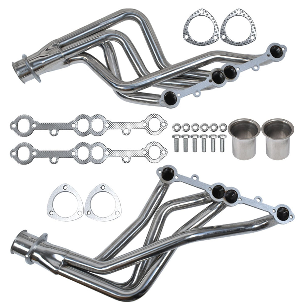 For 1974-1984 Chevrolet C10 K10 K20/GMC C1500 Small Block Long Tube Header Set Lab Work Auto