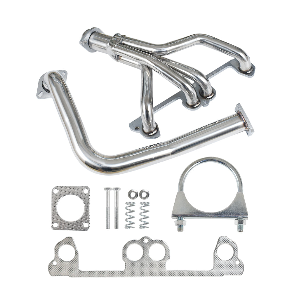 For 1991-1994 Jeep Wrangler YJ 2.5L L4 OHV Stainless Manifold Header w/ Downpipe Lab Work Auto