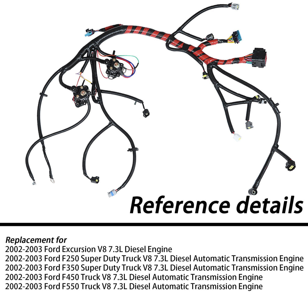 For 2002-2003 Ford F-250 F-350 F-450 F-550 F81Z-12B637-FA Engine Wiring Harness Lab Work Auto