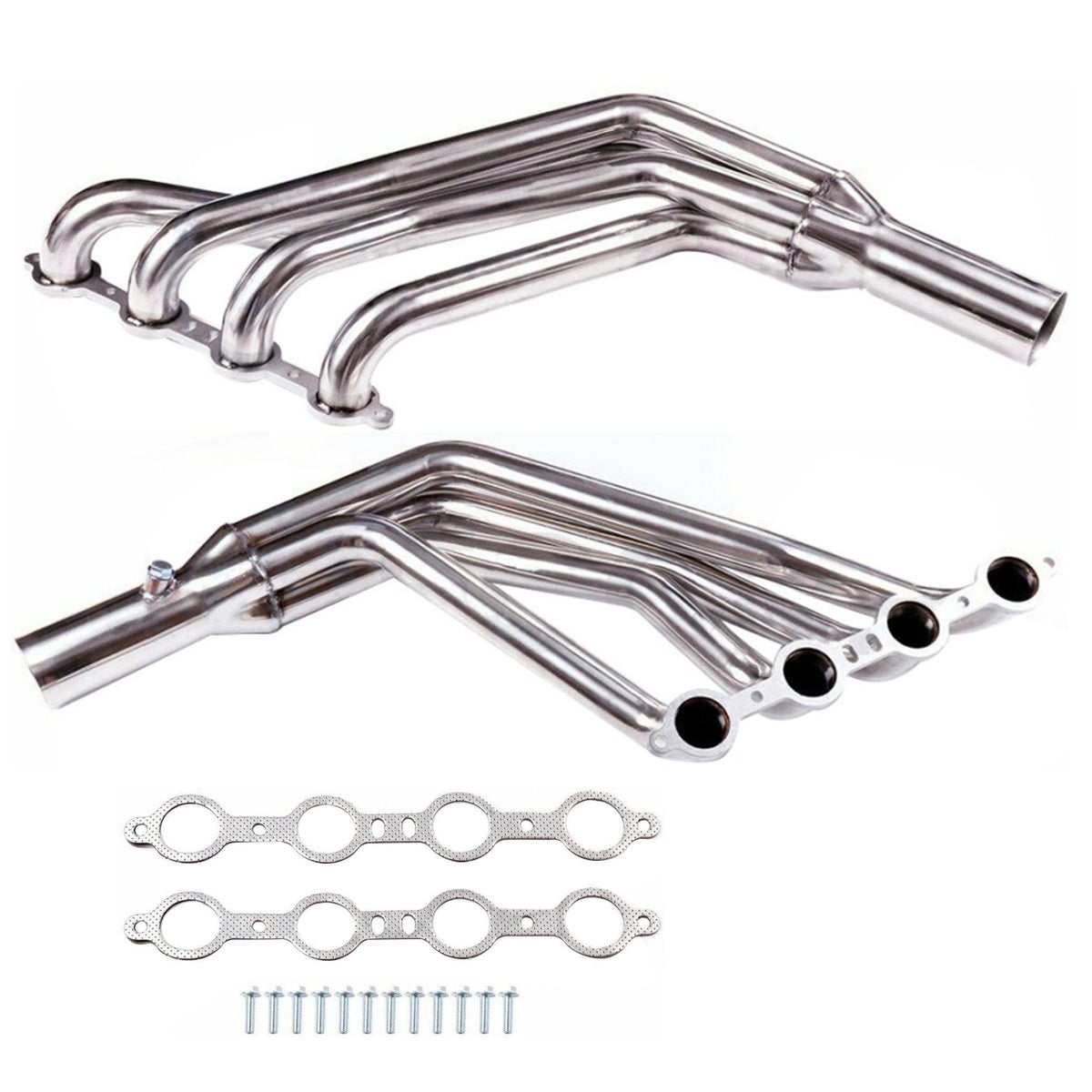 For 67-74 SBC V8 LS/LS1-LS6 LSX Swap Stainless Long-Tube Header Exhaust Manifold Lab Work Auto