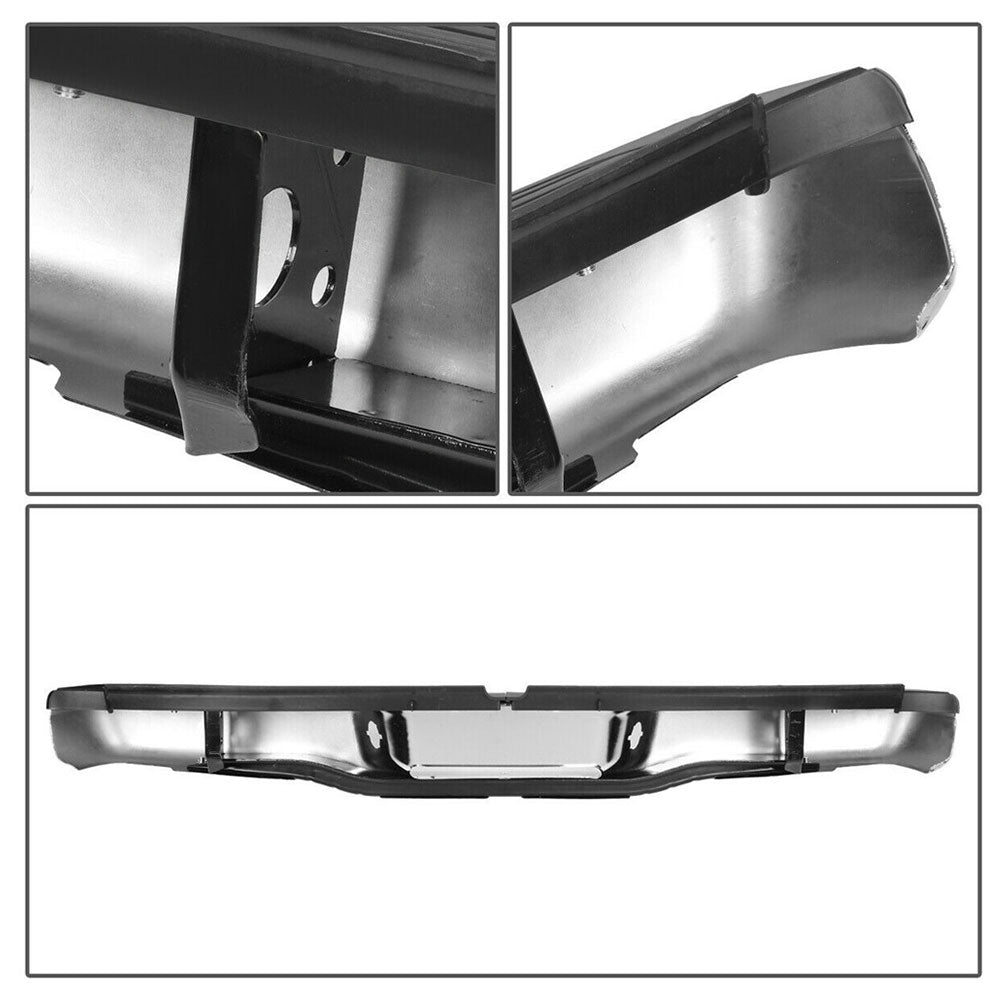 For 95-04 Toyota Tacoma Chrome Finishi Stainless Steel Rear Step Bumper Face Bar Lab Work Auto