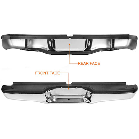 For 95-04 Toyota Tacoma Chrome Finishi Stainless Steel Rear Step Bumper Face Bar Lab Work Auto