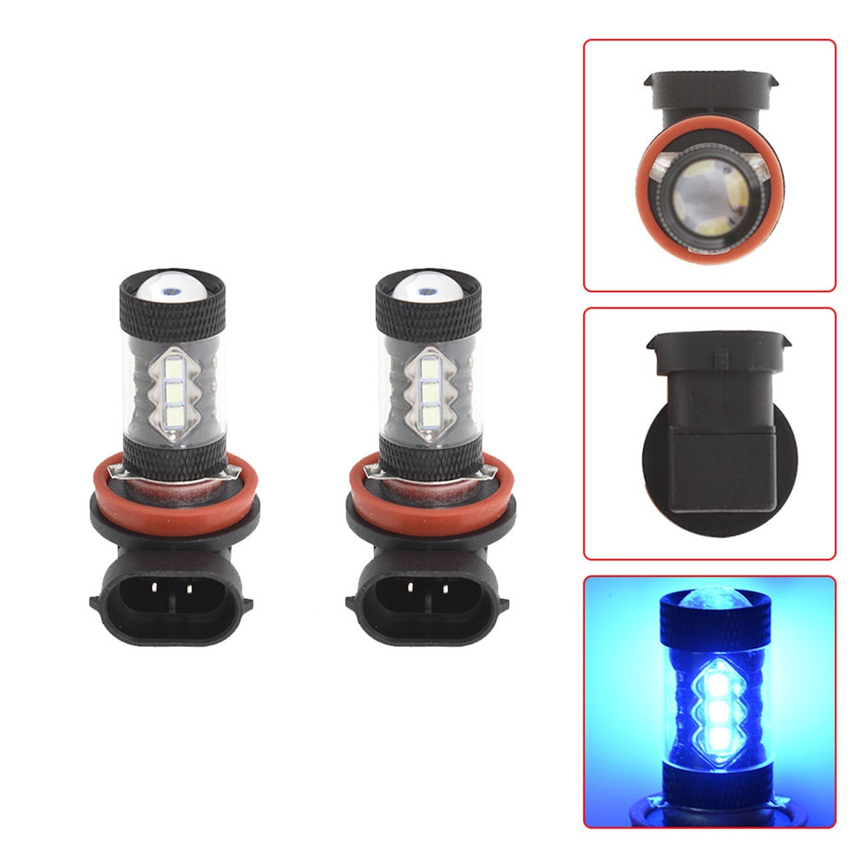 For Toyota Camry 2007-2014 6x Bulbs Kit 8000K LED Headlight + Fog Light Combo Lab Work Auto