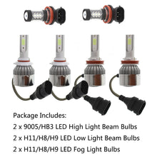 Load image into Gallery viewer, For Toyota Camry 2007-2014 6x Bulbs Kit 8000K LED Headlight + Fog Light Combo Lab Work Auto