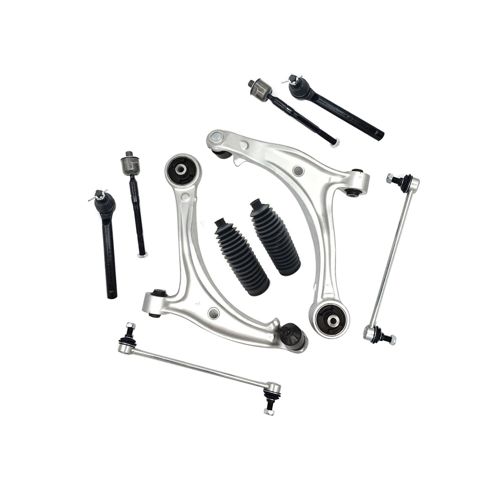 Front Lower Aluminum Control Arm Suspension Kit For 05-10 Honda Odyssey 10PC Lab Work Auto