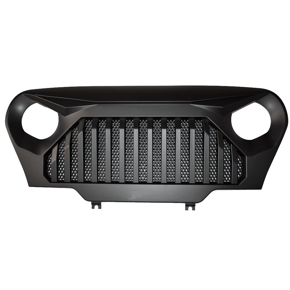 Front Matte Grill Grille Black Gladiator W/Mesh For 1997-2006 Jeep Wrangler TJ Lab Work Auto