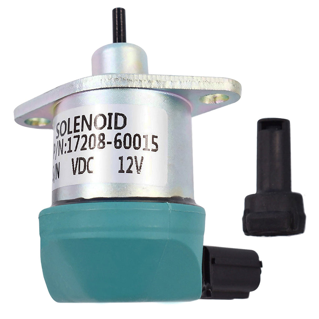 Fuel Stop Solenoid 17208-60015 17208-60010 for Kubota Tractor D905 D1005 D1105 Lab Work Auto