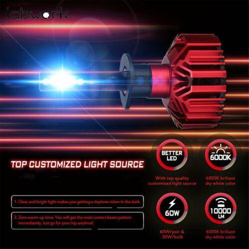 H1 6000K 300000LM White LED Headlight LED Lights Bulbs Kit HI/LO Beam Lab Work Auto